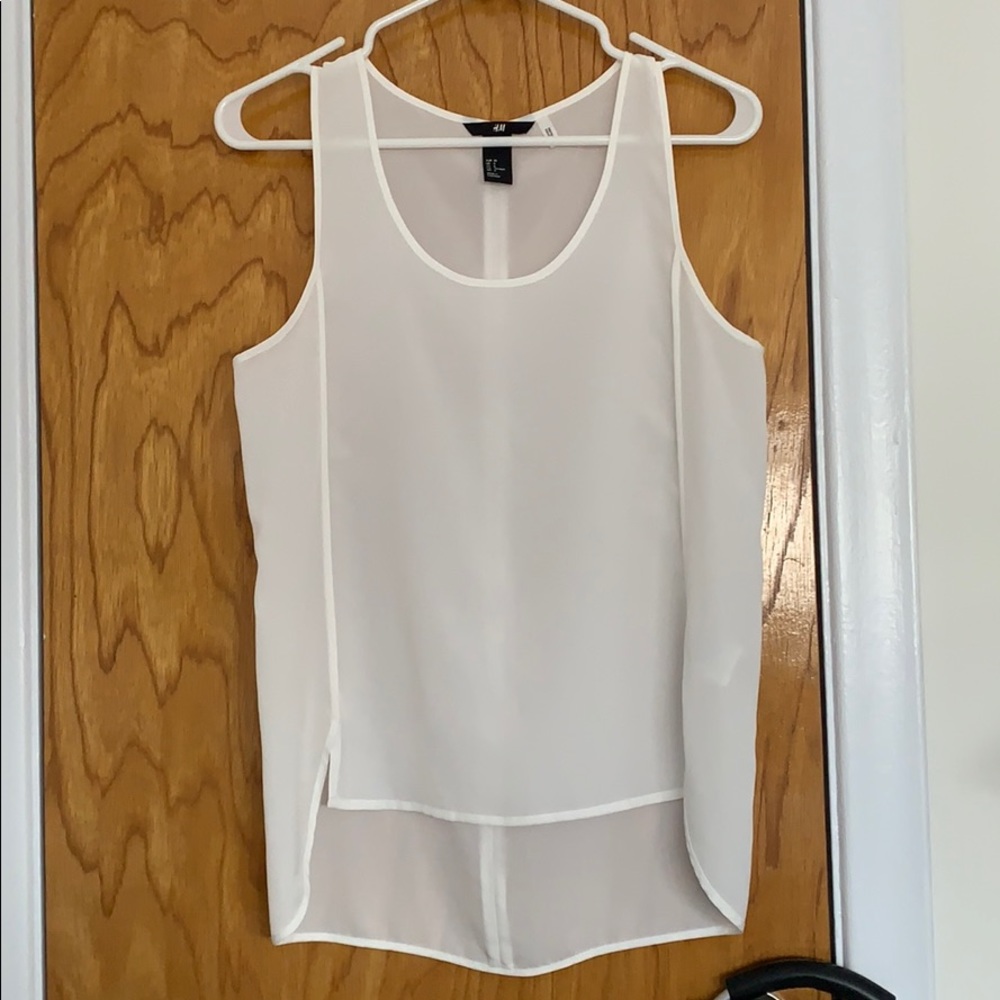 H&M // white tank blouse